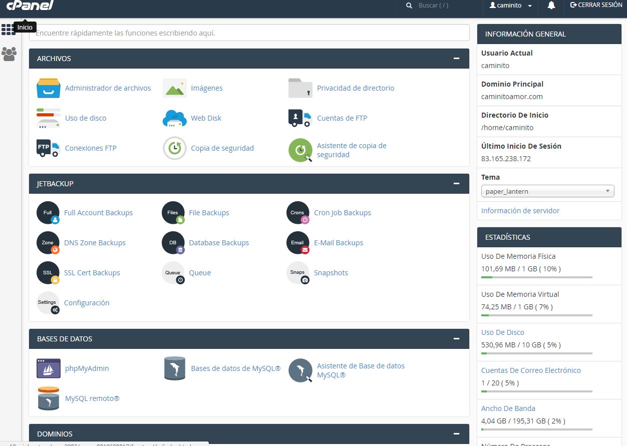 crear un blog paso a paso cpanel