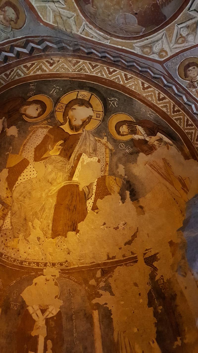 frescos en las iglesias en cueva de Cappadocia