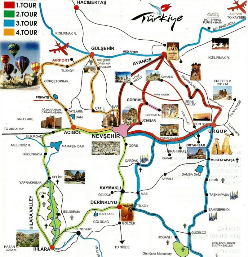 mapa Cappadocia