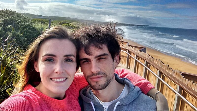 viaje a Australia en pareja Lorena y Haritz en la Great Ocean Road